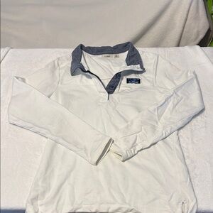 L.L. Bean White and Gray Sweatshirt